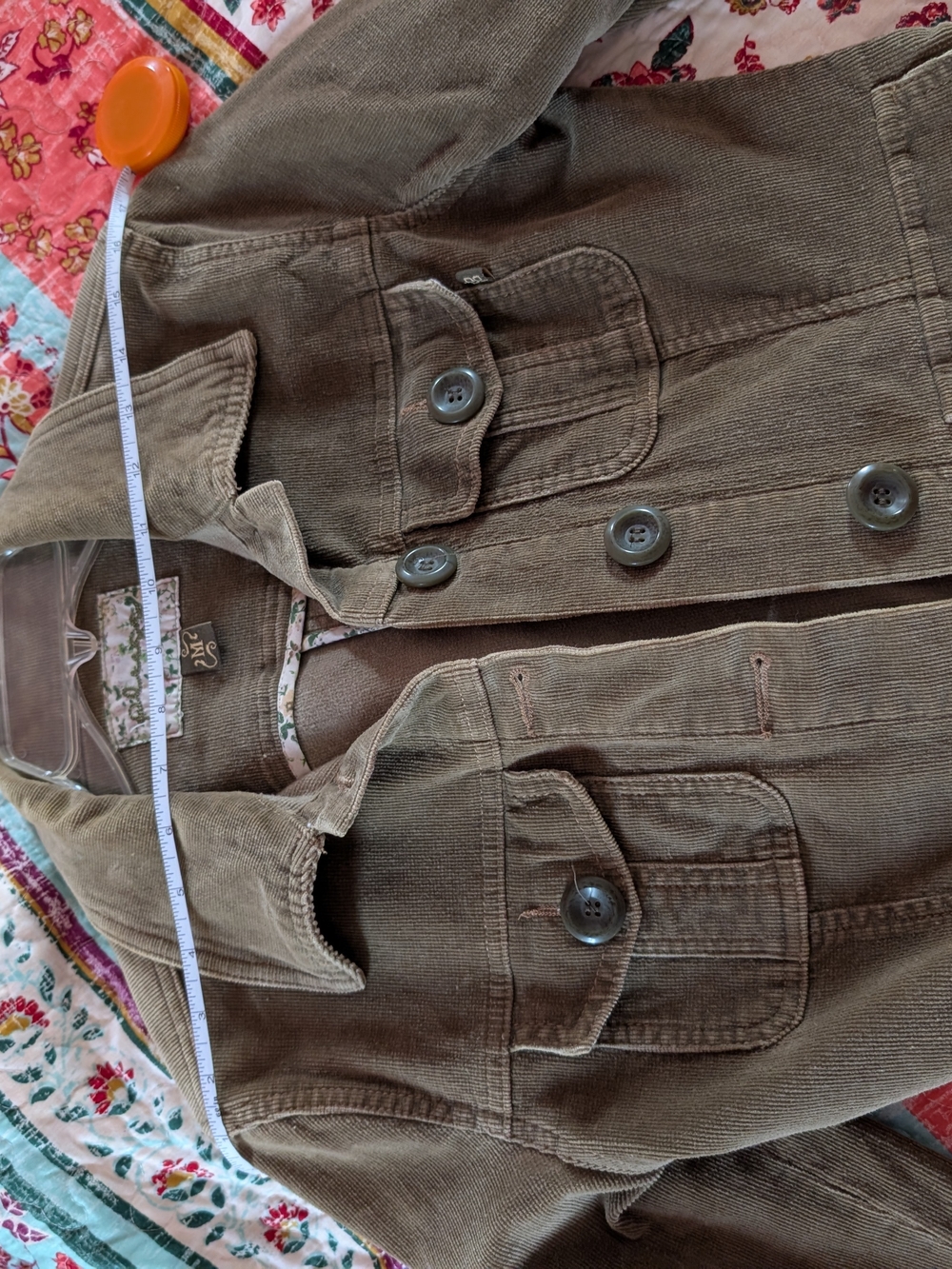 Plugg Olive Brown Corduroy Button-Front Jacket - Picture 8 of 10